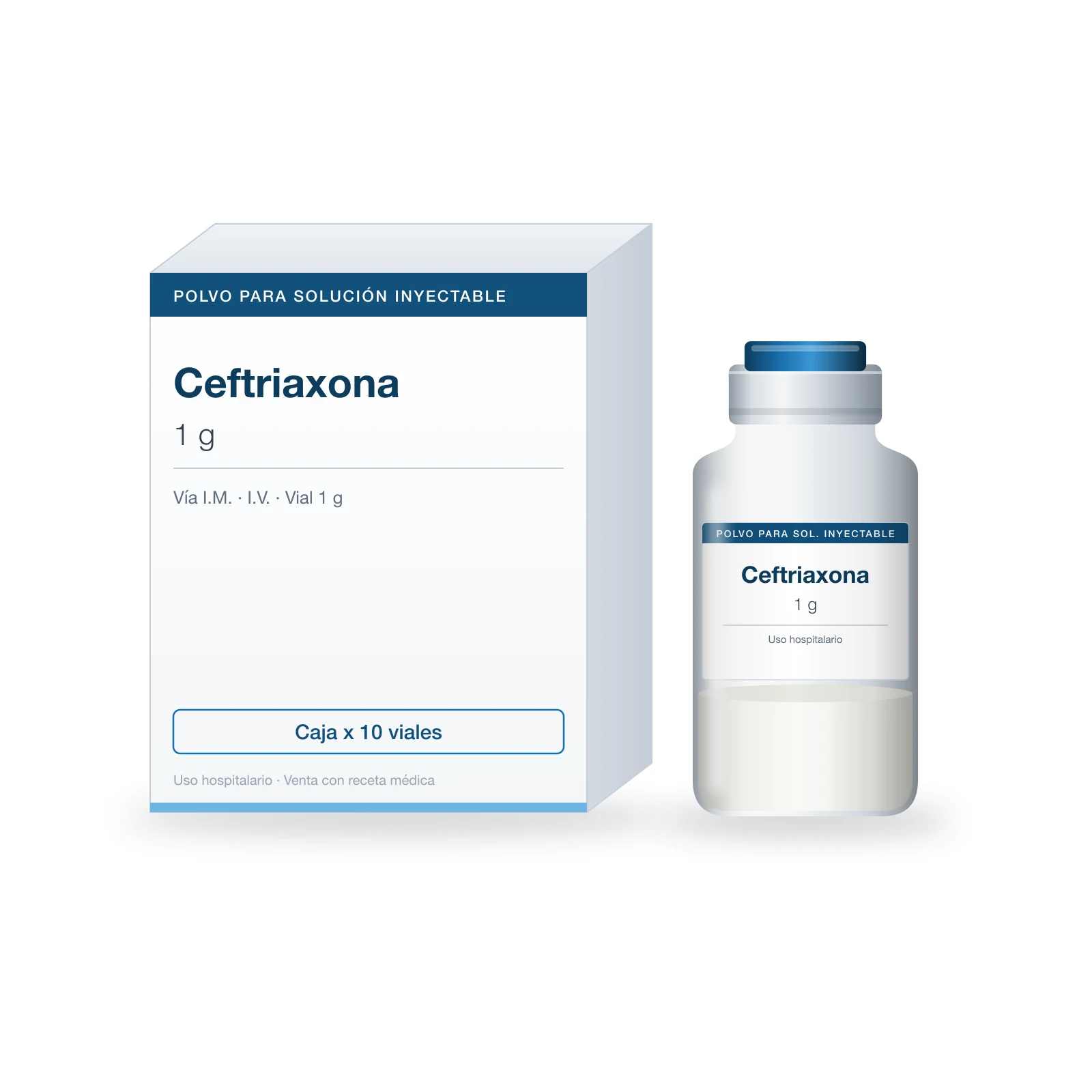 Ceftriaxona 1 g vial